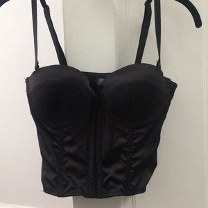 Secret Possessions Black Corset Bra, 34B